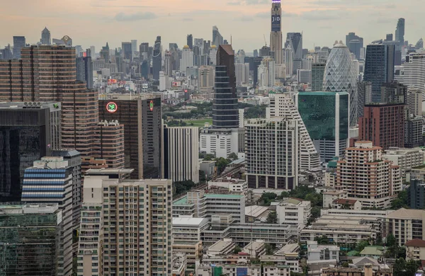 Bangkok Thailand Jul 2020 Uitzicht Bangkok Voor Zonsondergang Zorgt Voor — Stockfoto