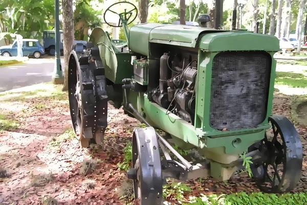复古拖拉机 农业和农业 可靠的车说明 来自拉丁美洲的老拖拉机 — 图库照片