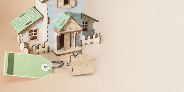 Concepto Hipoteca Venta Alquiler Viviendas Inmuebles Comprando Una Casa Una — Foto de Stock