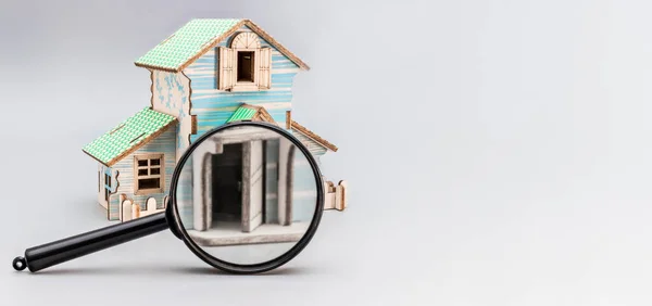 Concepto Hipoteca Alquiler Viviendas Bienes Raíces Préstamos Hipotecarios Modelo Casa — Foto de Stock