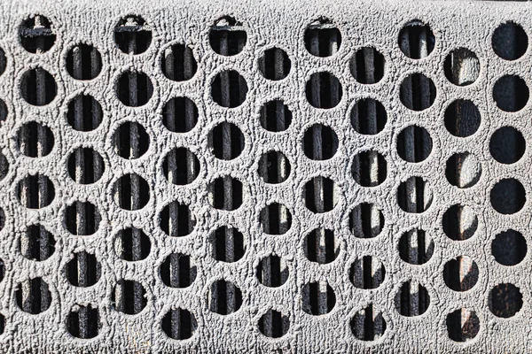 Perforated Metal Background Grunge Background Old Iron Holes — Stock Photo, Image