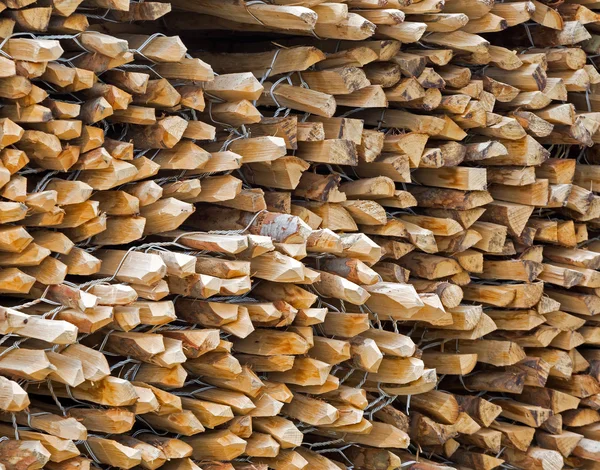 Piles of split chestnut paling — Stock Photo, Image