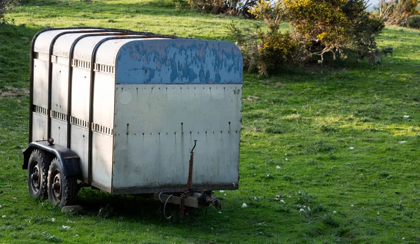 Old livestock trailer Stock Image