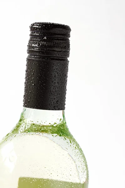 Close up bottle of chilled white wine — Stock Photo, Image