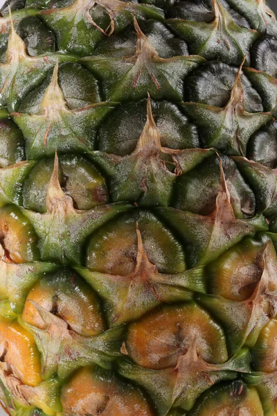 Abacaxi Grande Suculento Isolado Fundo Branco Fruta Amarela Deliciosa Saudável — Fotografia de Stock