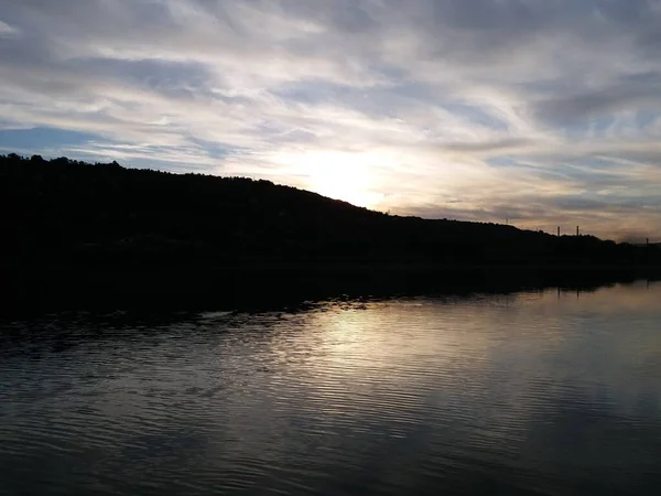 Côte Coucher Soleil Plage Sable Bon Endroit Pour Détendre Avec — Photo