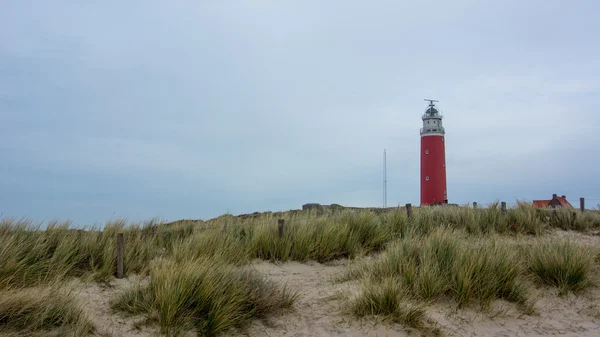 Watchtower and sand dunes in holland — Stock Photo, Image