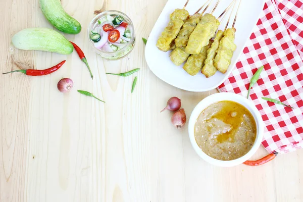 Domuz eti satay Tayland Mutfağı gıda ve kopya alanı