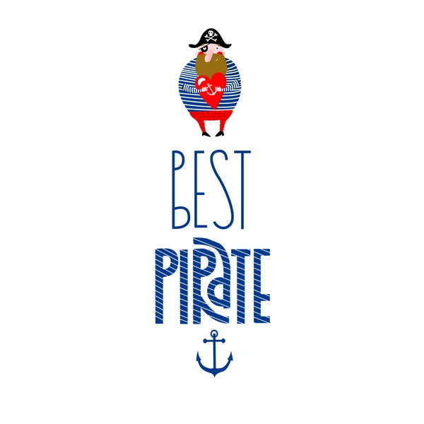 Pirata fuente "mejor pirata ." — Vector de stock