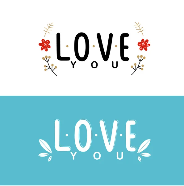 Font "ti amo " — Vettoriale Stock