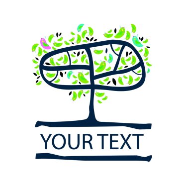 stilize vektör ağaç