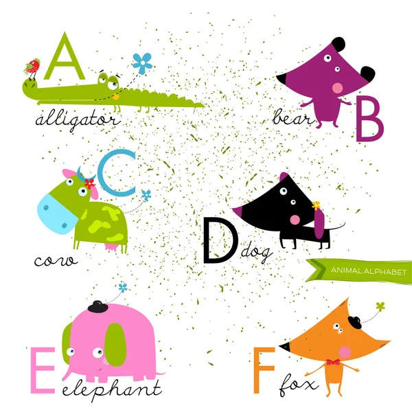 Διάνυσμα αλφάβητο των ζώων — Διανυσματικό Αρχείο