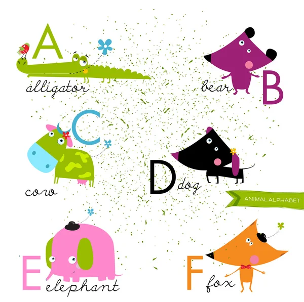 Vector Animal Alphabet — Stock Vector