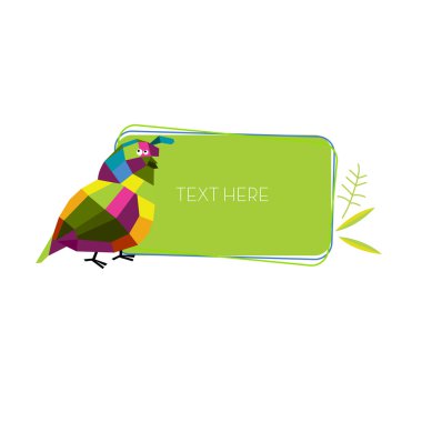 Çerçeve metnin bir güvercin ile