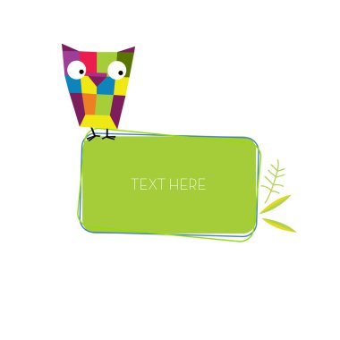 Çerçeve aksanlı bir baykuş