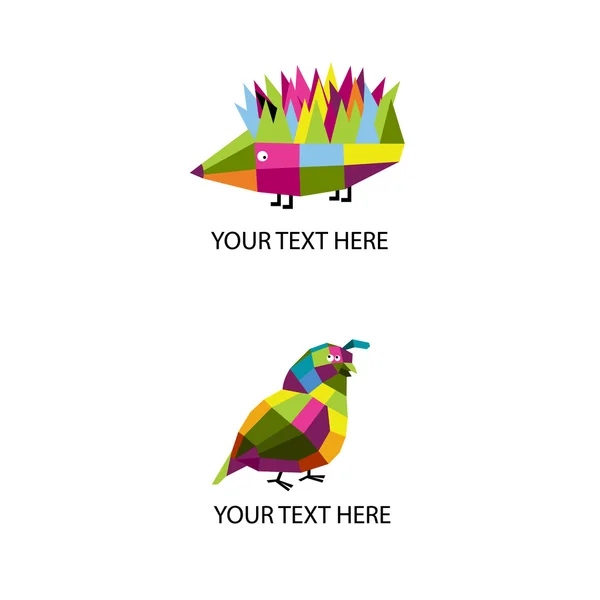 Set animaux stylisés — Image vectorielle