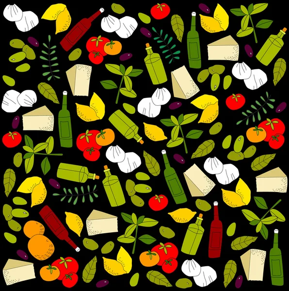 seamless pattern with food