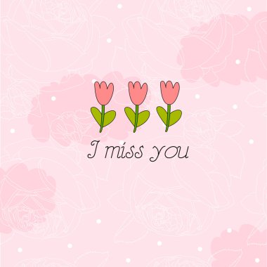 Seni özledim kartı tasarımı