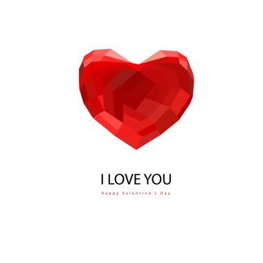 geometrik kalp kartıyla