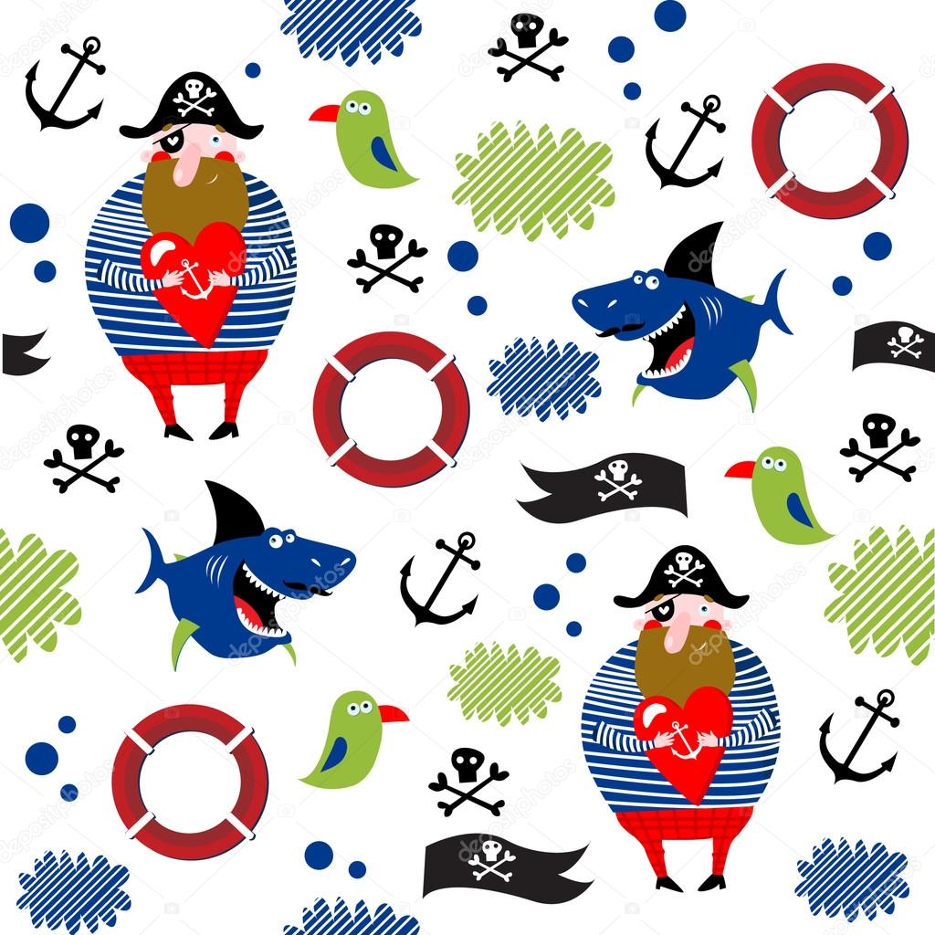 Cartoon Pirates background