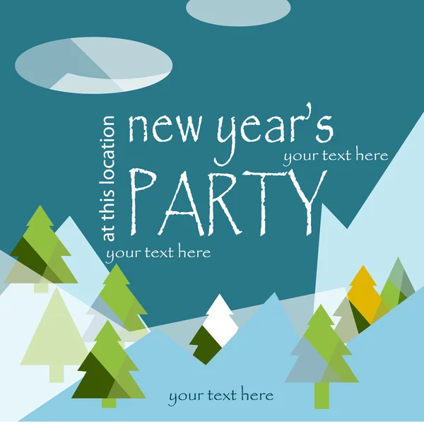 New Year's party poster — Stock Vector