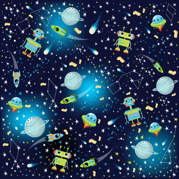 Space Cartoon bakgrund — Stock vektor