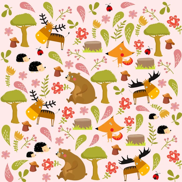 Vector Forest pattern — Stock Vector