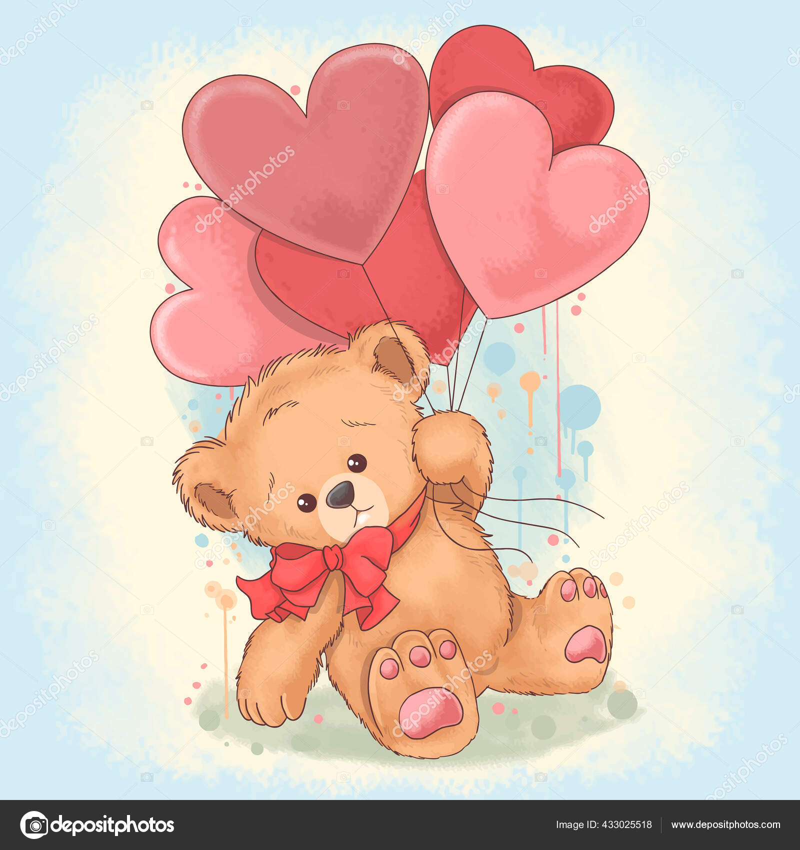 Dibujos Animados El Osito Amoroso Osito Con Corazon Dibujo Facil