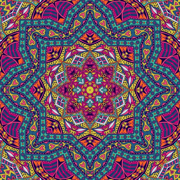 Abstrakte bunte Mandala Muster ornamental — Stockvektor