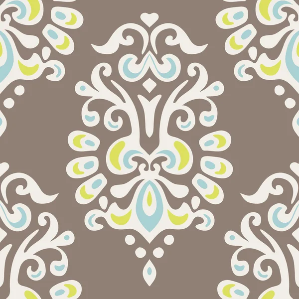 Luxury Damask flower seamless pattern design — Stock Vector