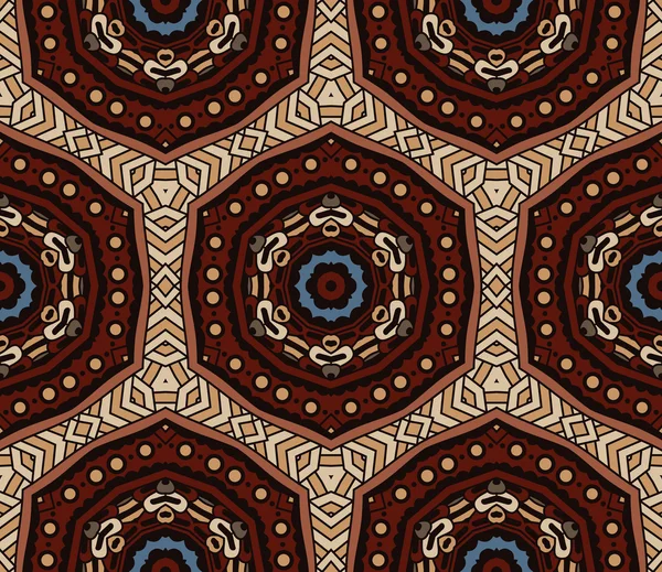 Mosaico abstracto vintage patrón étnico sin costuras — Vector de stock