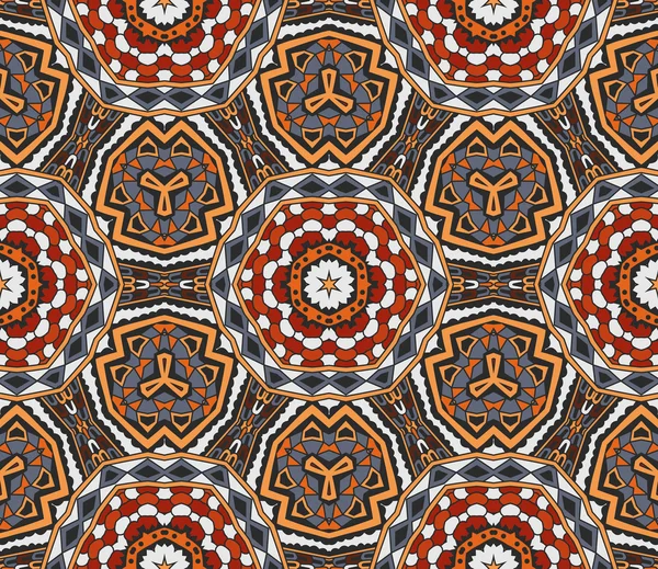 Abstrakt Tribal indiska motiv seamless mönster — Stock vektor