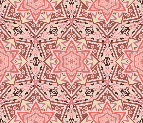 Patrón rosa mosaico estrella abstracta — Archivo Imágenes Vectoriales