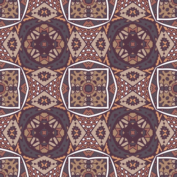 Patrón de garabato grunge de azulejos geométricos — Vector de stock
