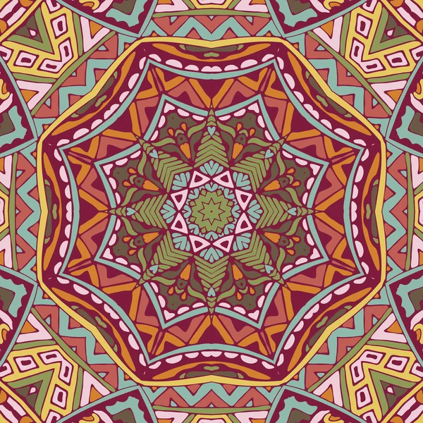 Feestelijke kleurrijke mandala ster patroon — Stockvector