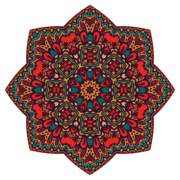 Modèle d'étoile mandala coloré festif — Image vectorielle