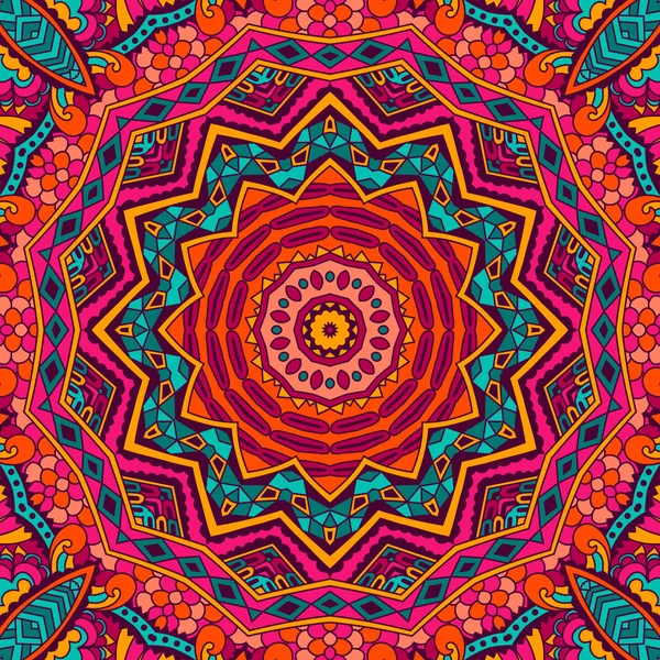 Abstrato mandala festiva padrão étnico tribal — Vetor de Stock