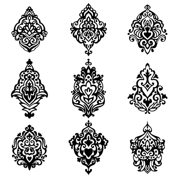 Декоративные узоры из дамаска — стоковый вектор