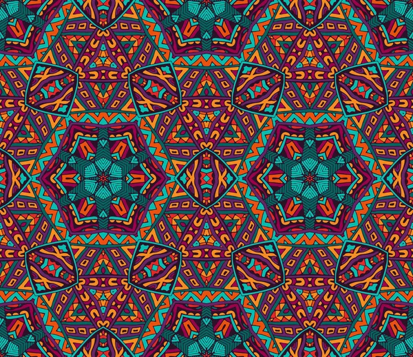 Modèle ethnique grunge coloré festif abstrait — Image vectorielle