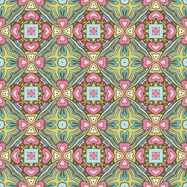 Patrón vectorial floral colorido festivo abstracto — Archivo Imágenes Vectoriales