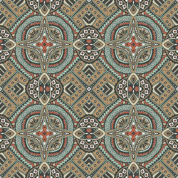 Vintage azulejos onamental vector patrón — Vector de stock