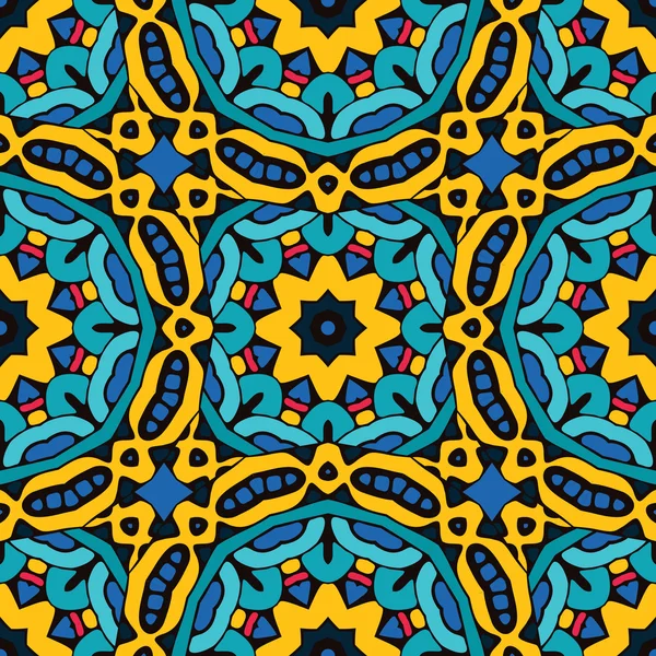 Arabesque mosaic seamless pattern — Stock Vector