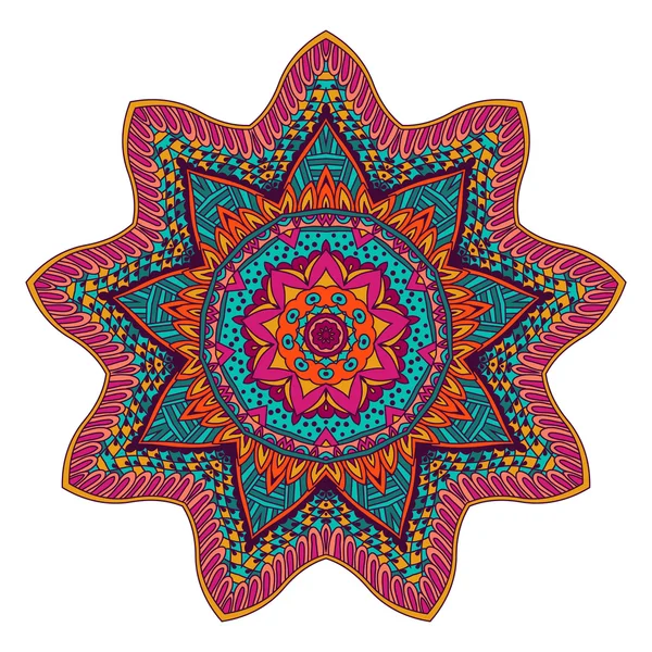 Diseño de mandala ornamental redondo — Archivo Imágenes Vectoriales