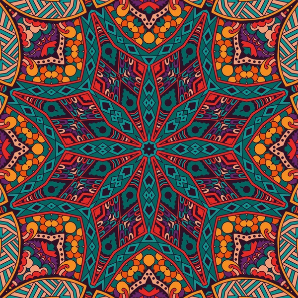 Geométrico sin costura azulejos patrón de mosaico — Vector de stock