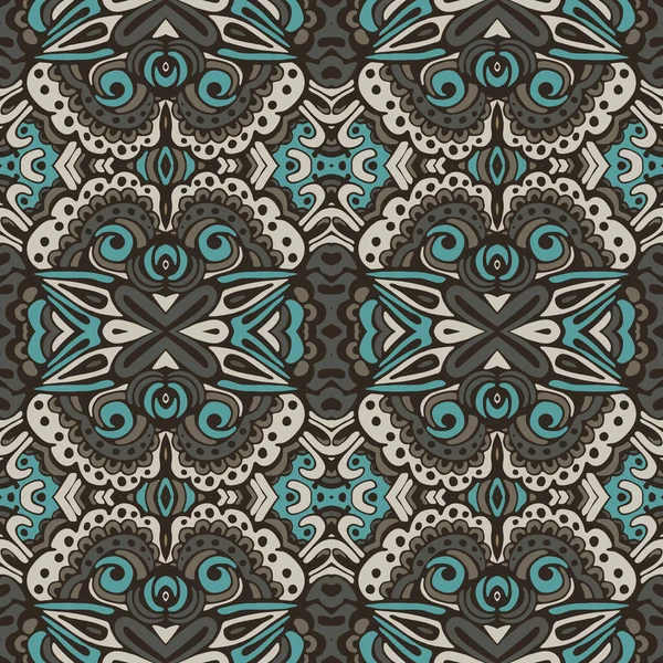 Patrón Sin Costura Vector Arte Africano Batik Ikat Diseño Tela — Vector de stock