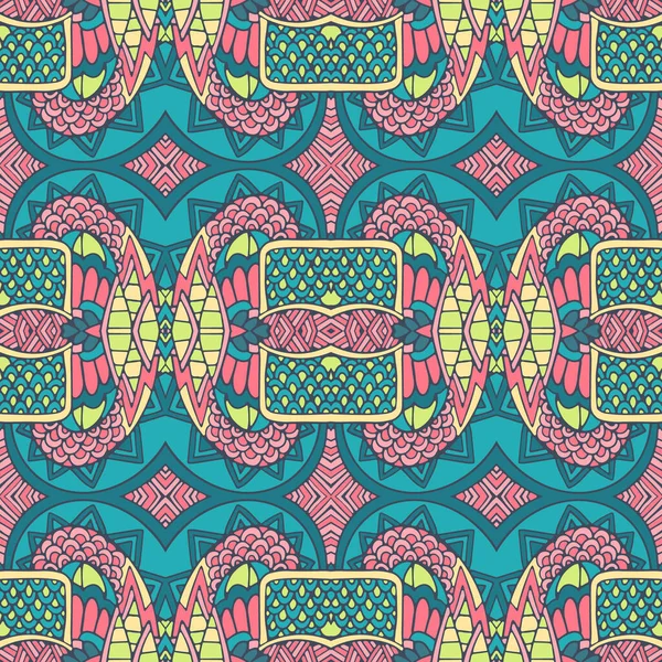 Vector Ethnic Abstract Seamless Vintage Pattern Background Ornamental Vector Illustration — Stock Vector