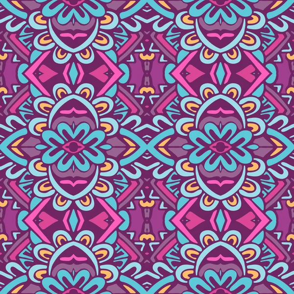 Vector Ethnic Abstract Seamless Vintage Pattern Background Ornamental Vector Illustration — Stock Vector