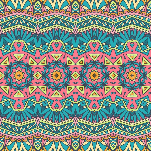 Kusursuz Desenli Mandala Süsü Klasik Dekoratif Renkli Karmaşık Soyut Yuvarlak — Stok Vektör
