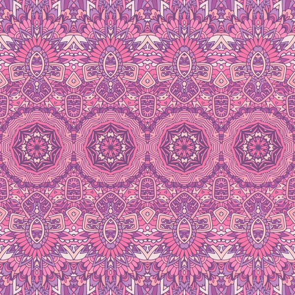 Roze Lavendel Abstracte Geometrische Tegels Bohemien Etnische Naadloze Patroon Ornamentaal — Stockvector
