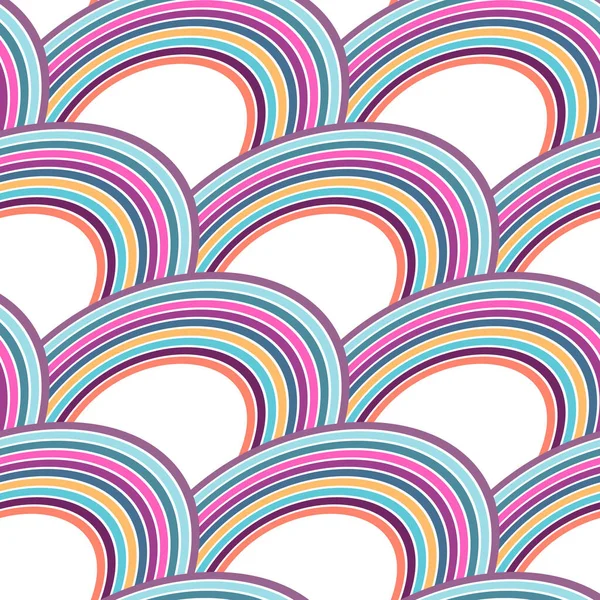 Colorful Rainbow Seamless Pattern — Stock Vector